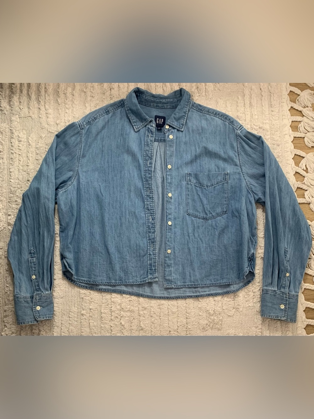 GAP Denim Crop Shirt - Picture 6 of 11